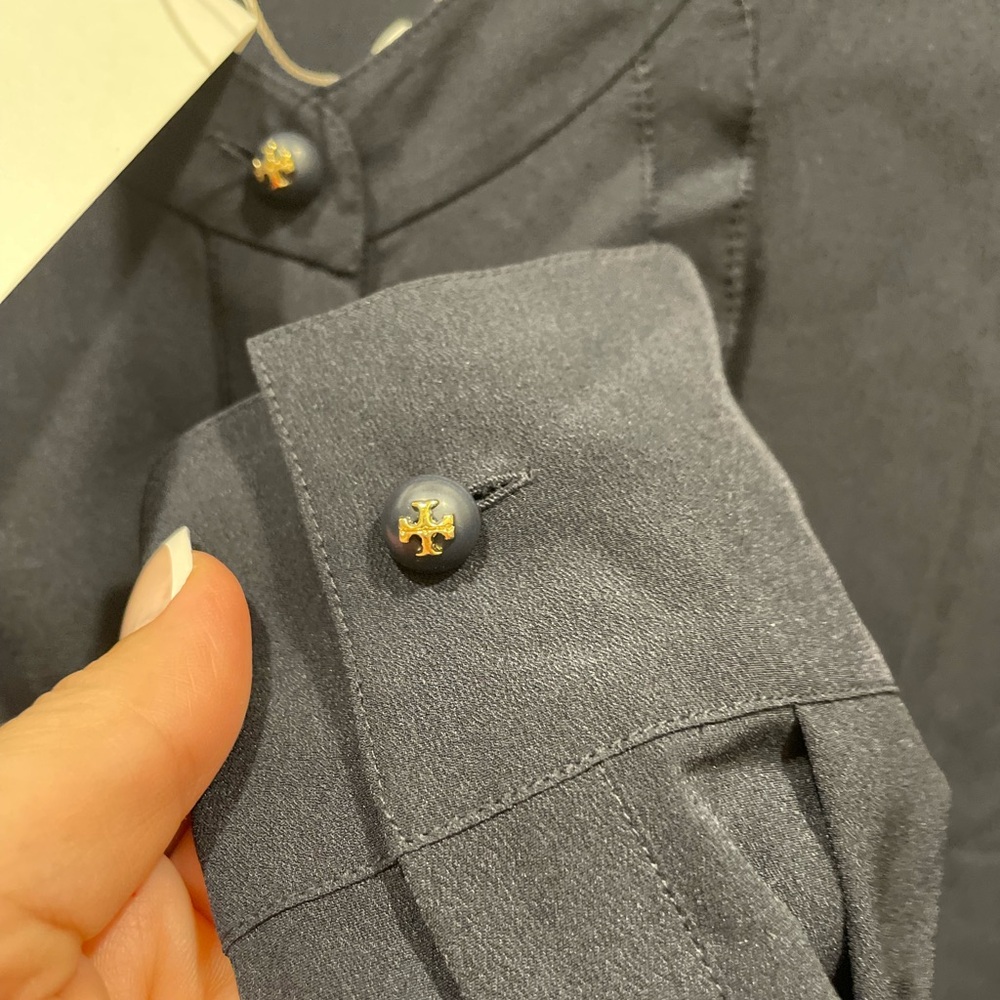 Tory Burch Midnight Blue Ruffle Dress - Picture 3 of 5